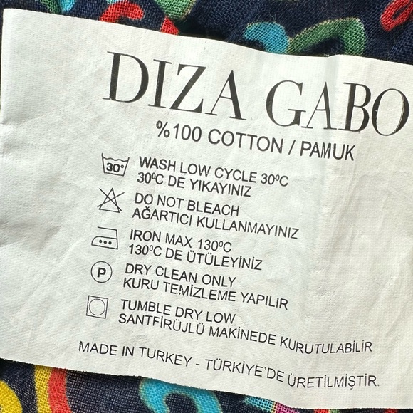 Diza Gabo Designer Lightweight Floral Multicolor Women's Top L-XL - Picture 5 of 9